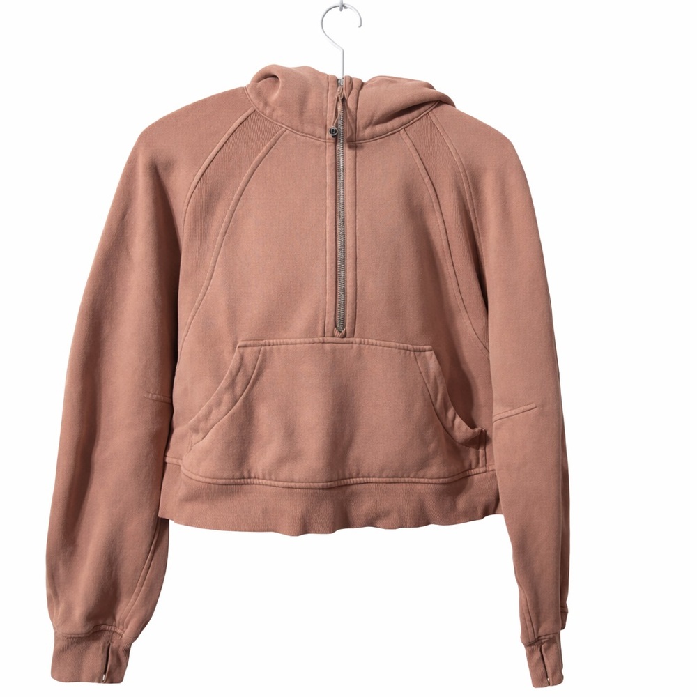 Lululemon Scuba Hoodie (Cropped) – Size XS/S – Warm Sand / Soft Blush